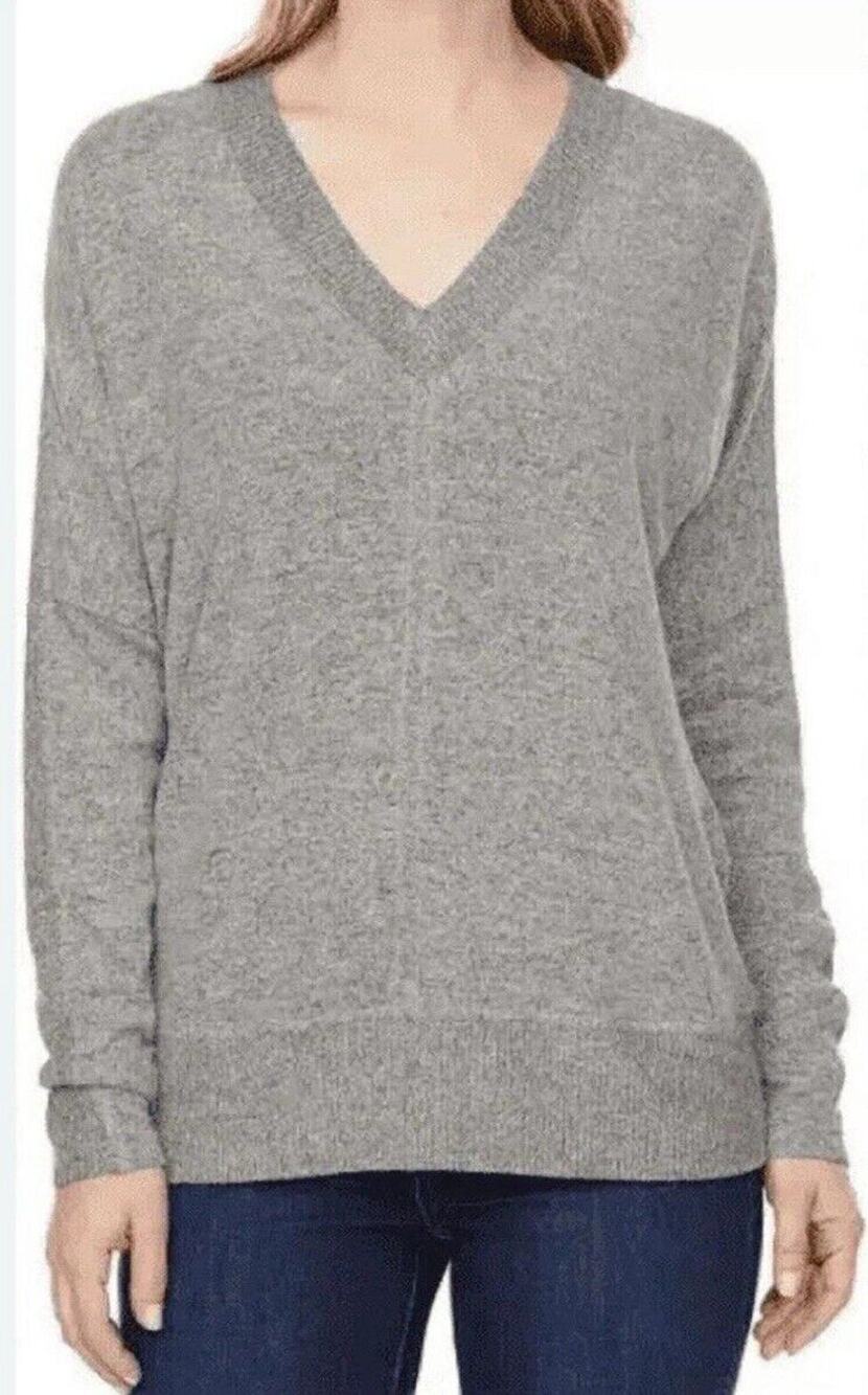 Buffalo David Bitton Women’s XL Pullover Super Soft Cozy V-Neck Sweater (Grey)